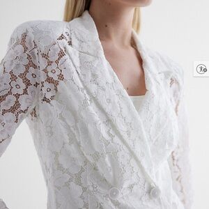 Express White Lace Floral Blazer – Lightly Worn